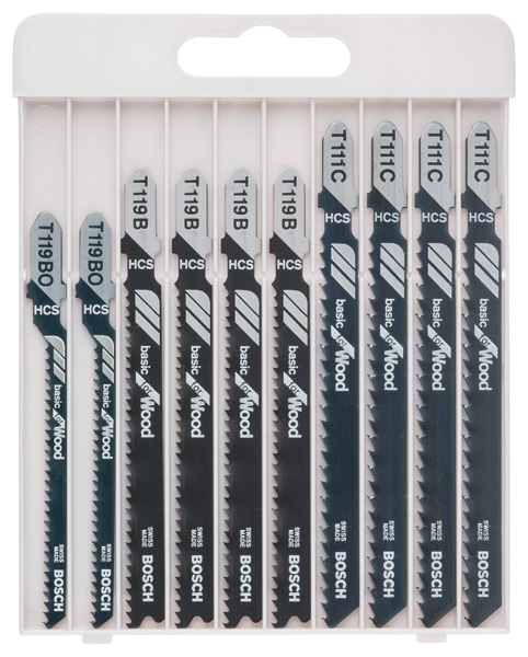 10-tlg. Stichsägeblatt-Set Basic for Wood